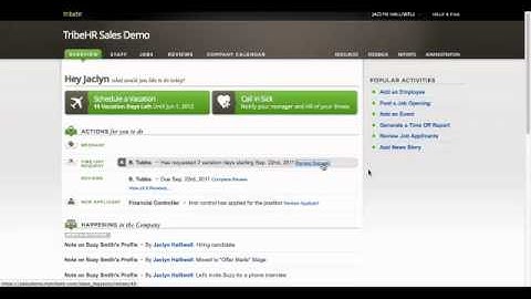 Vacation Tracking Software Video - TribeHR Tour
