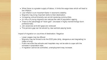 IGCSE - Geography - 0460 - Chapter -  Migration Notes