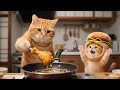 An Orange Cat Cooks Fried Chicken For His Little Hamburger Baby The Most Wholesome Story By AI 