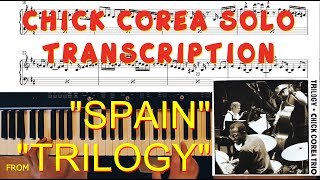 Chick Corea "Spain" from "Trilogy" TRANSCRIPTION