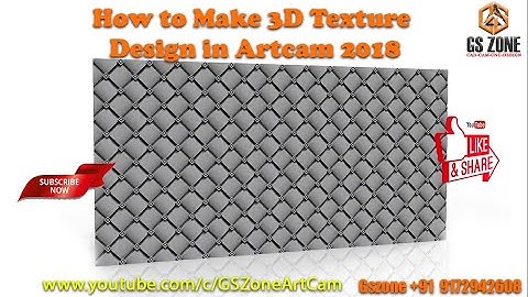 How to make 3D texture design in Artcam #gszone #texture #cnc #furniture #wall