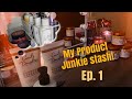 My Natural Hair Product Stash Ep. 1 | Product Junkie Workspace & Cleansers!