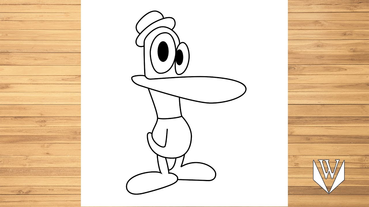 COMO DESENHAR O PATO DE POCOYO /// HOW TO DRAW DUCK/POCOYO 