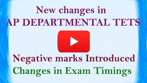 New changes in ap departmental tests