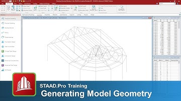 Generating Model Geometry in the STAAD.Pro Analytical Modeler