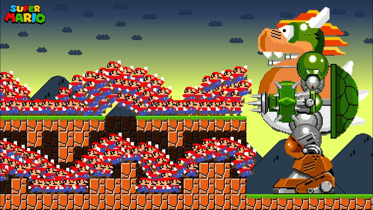 Super Mario Bros., ROBO Bowser Battles Unlimited Mario – Who Will Win?!