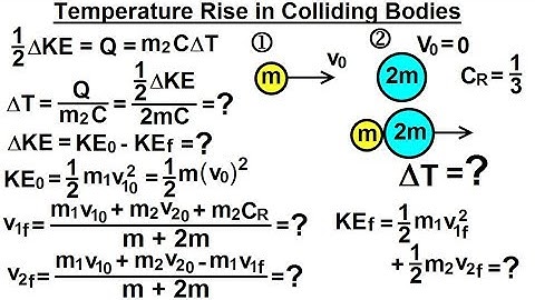 Physics: Ch 23A - Test Your Knowledge: Specific Heat (1 of 10) Temp. Rise in Colliding Objects