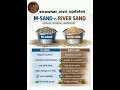 Difference between M sand ( Manufactured sand) vs River sand #civilengineering #siteengineer#basic