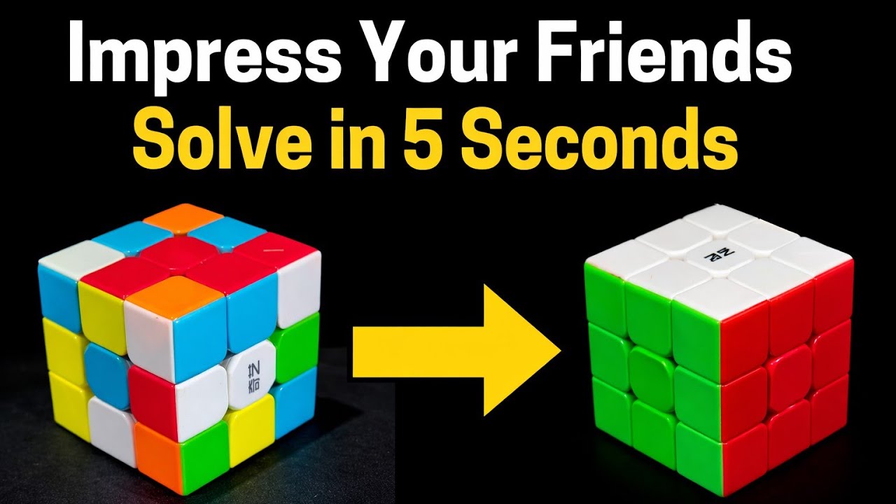 Solve Your Rubik's Cube in 5 Seconds| Speedcubing Trick to Impress Your Friends| Explained in Hindi 