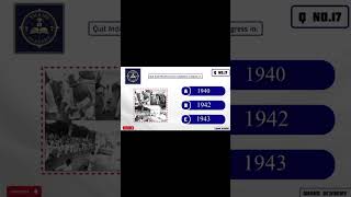 Quit India Movement was launched by Congress in 1942 | Pakistan Studies MCQs