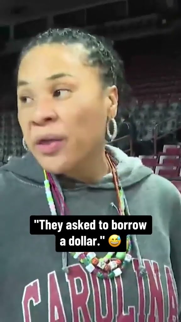 Dawn Staley secured the bag and her team had jokes for her ? (?: JaredParkerTV/X)