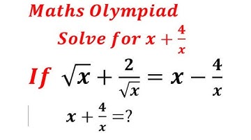 Olympiad Exam | Advance Math | Solve for x - 4/x | Nice Exponential Equation
