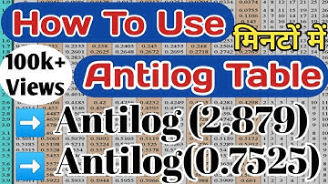 How To Use ANTILOG TABLE | Antilog Table | Antilog Table kaise dekhte hain | Calculate Antilog 2020|