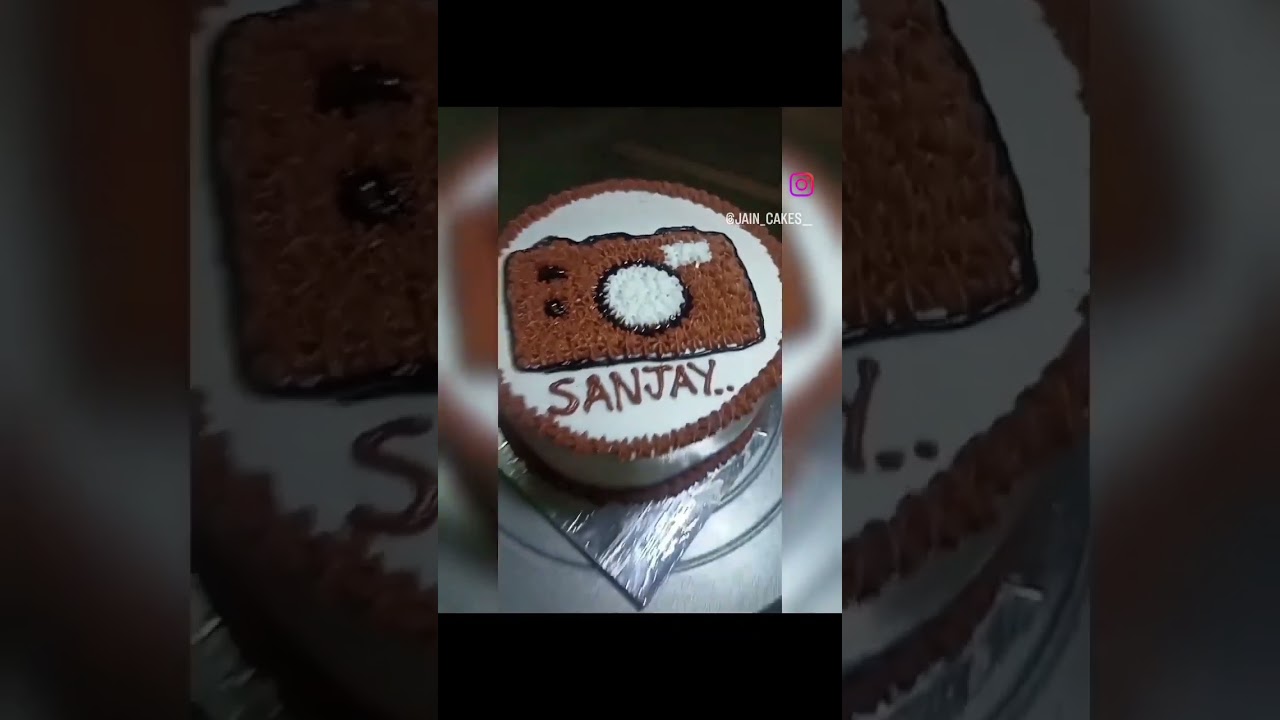 Photographer theme cake📷 || camera design cake without fondant cake JAINCAKES 