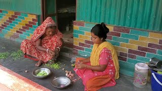 আজকে রান্না হলো সুক্ত আর মাংসের তরকারি রান্না শেষে কে আমার চুল কেটে দিলো। Village Vloger Nopur.