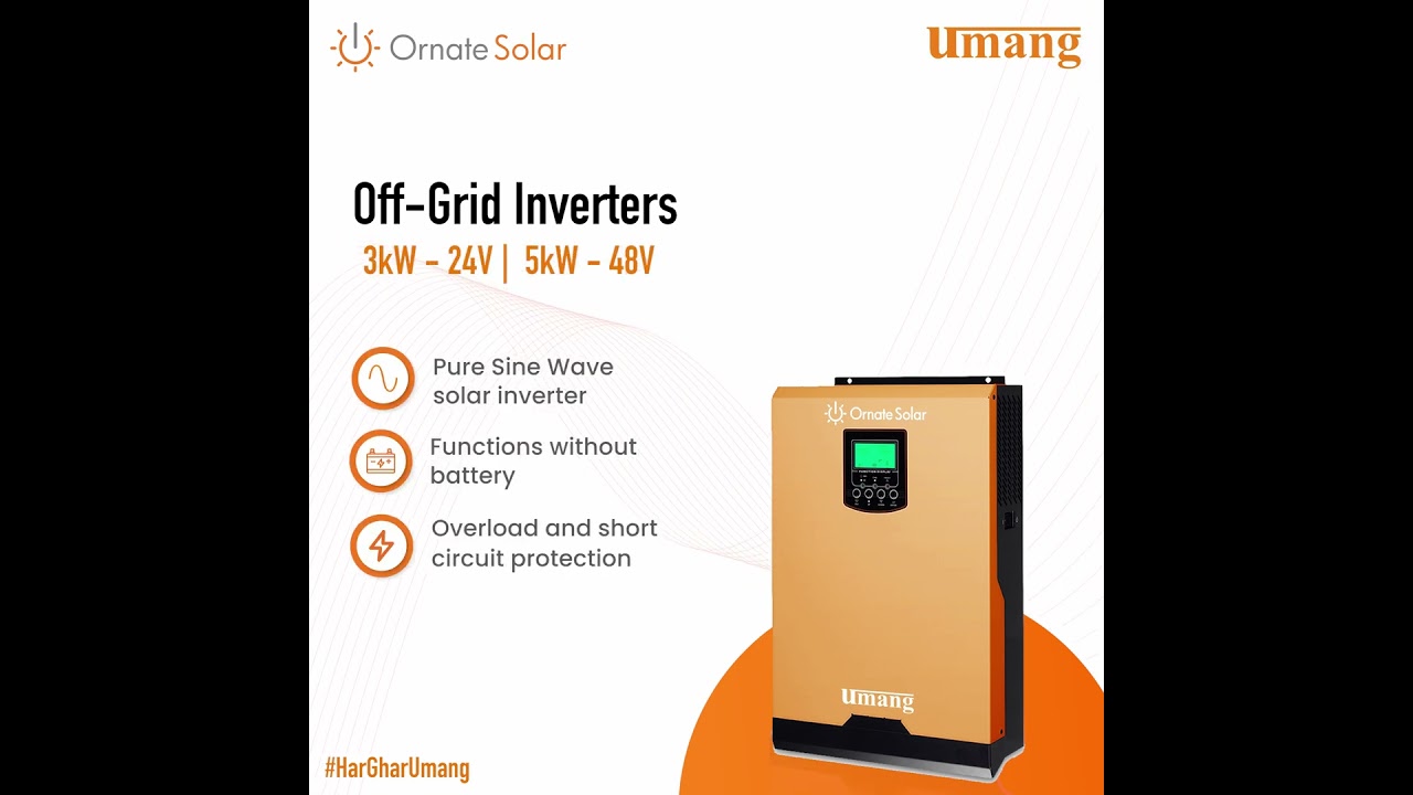 Umang Solar Inverter: An array of exceptional features