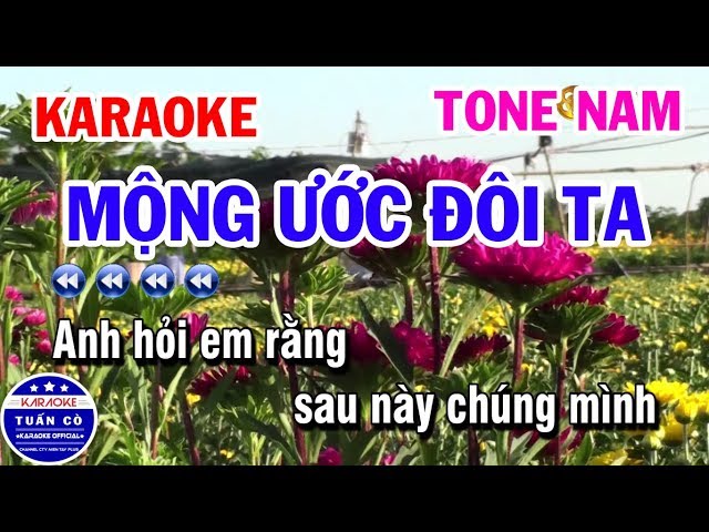 Karaoke Mộng Ước Đôi Ta | Nhạc Sống Tone Nam Beat Fm | Karaoke Tuấn Cò