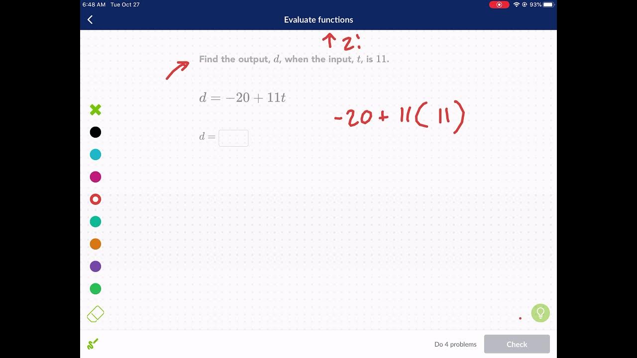 Khan Academy Tutorial: evaluate functions (intro) - YouTube