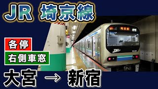 車窓　JR埼京線　各停　大宮ー新宿　右側