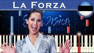 Video thumbnail of "Elina Nechayeva - La Forza (Estonia 2018) | Piano tutorial | Eurovision Song Contest | 2018 + MIDI"