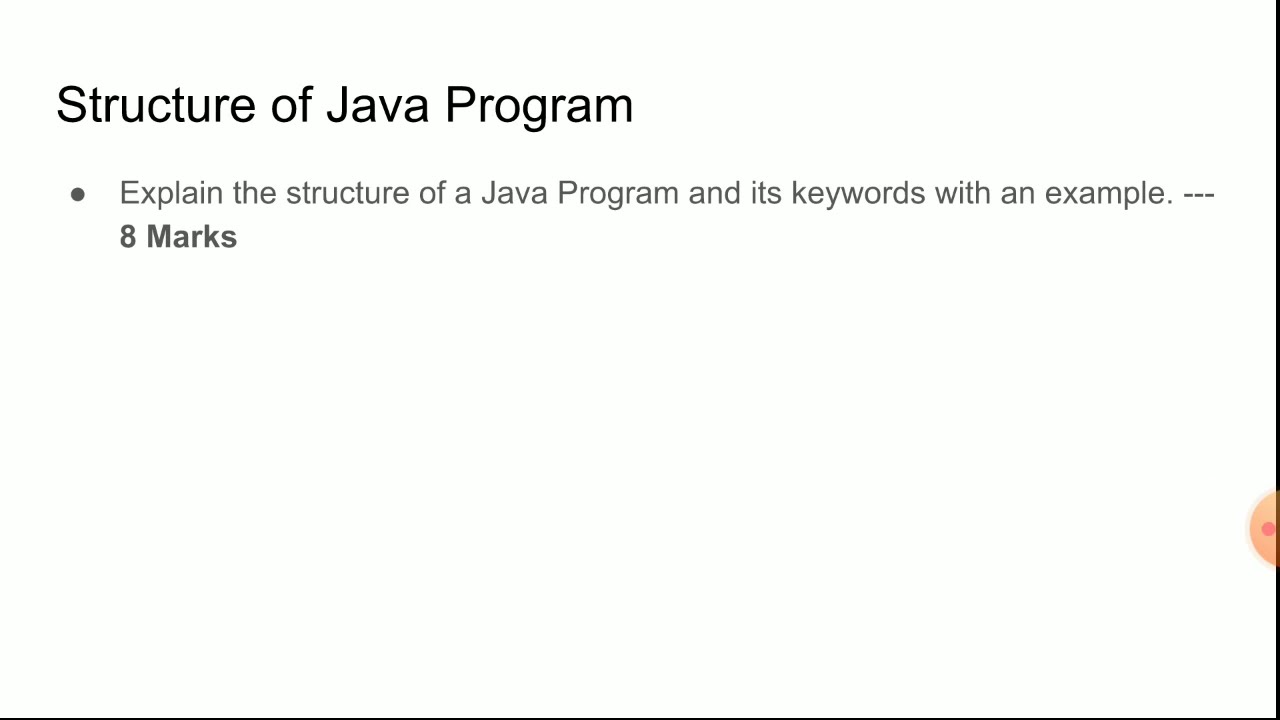 Structure of Java Program - (Module-2 Chapter-2 2.2.4 ...