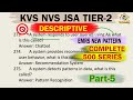 KVS NVS JSA TIER 2 DESCRIPTIVE PAPER New Pattern most expected TOP 500 QUESTION Part 5