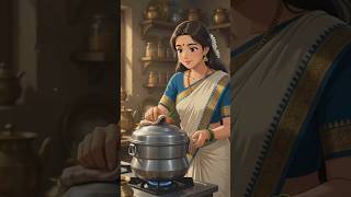 Soft & Fluffy Idiyappam Making | Ghibli Style Tamil Shorts #ghiblistyle #villagelife #animation