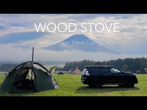 【秋キャンプ SOLO CAMPING EP34】ふもとっぱらで薪ストーブ キャンプ！薪ストーブに興味のある方必見！ solocamping car asmr 露營 캠프  woodstove emo