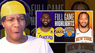 Lvgit Reacts To LAKERS at KNICKS | FULL GAME HIGHLIGHTS | February 3, 2024