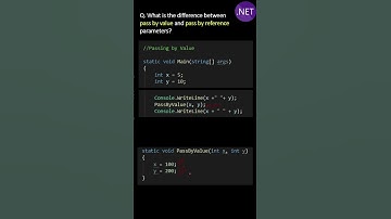 What is the difference between Pass by Value and Pass by Reference Parameters ?