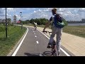 Строгино-Новая велодорожка-Строгинская пойма залив затон Москва на велосипеде