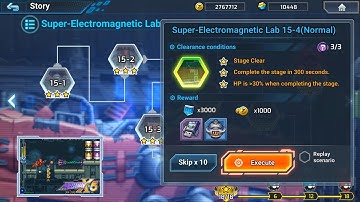 ROCKMAN X DIVE OFFLINE : Super-Electromagnetic Lab 15-4 (Normal) Deep Element Hidden