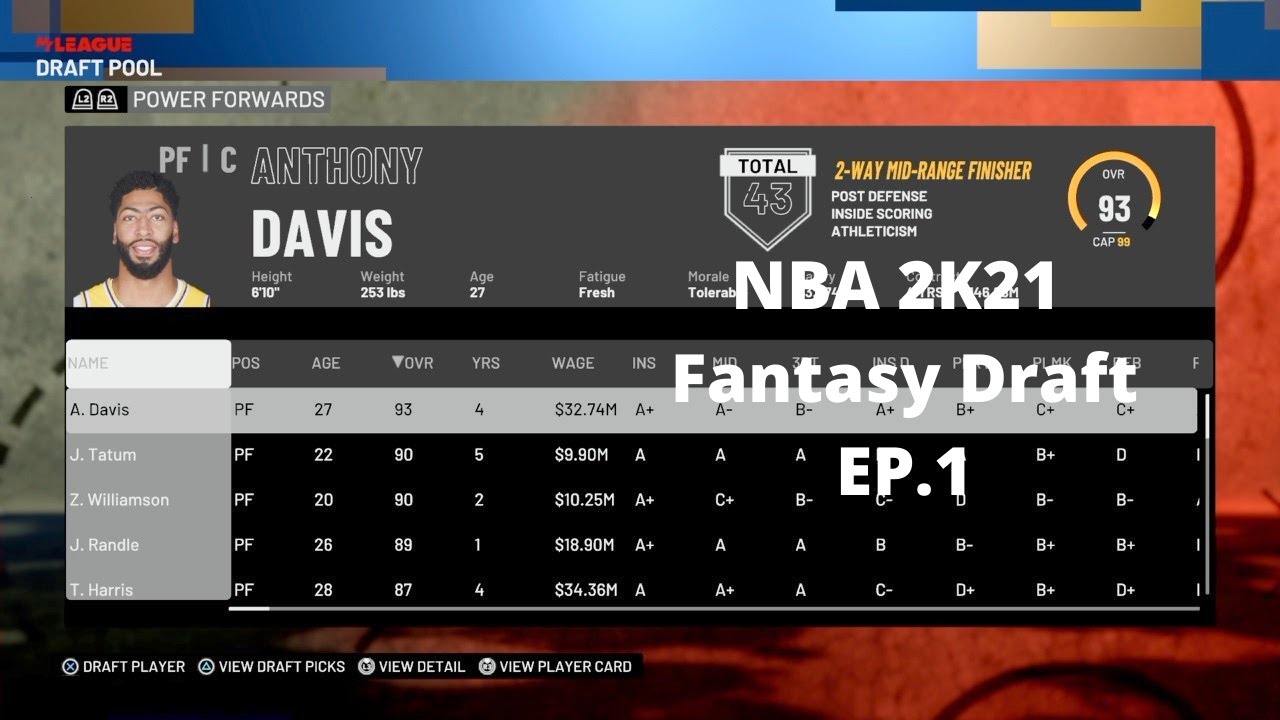 NBA 2K21 Fantasy Draft Ep.1 The Draft - YouTube