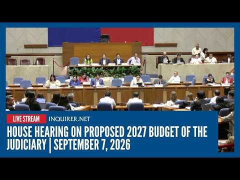LIVE: House hearing on proposed 2027 budget of the Judiciary | September 7, 2026