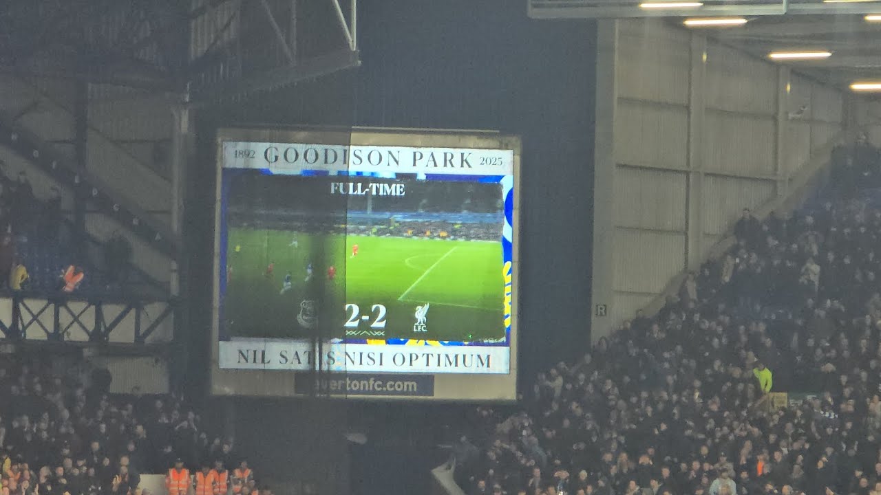 "It's a Grand Old Team" Spirit of the Blues and Everton forever live at Goodison Park.