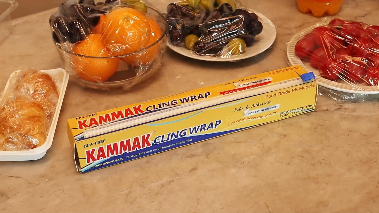 UPGRADED! KAMMAK 12-inch plastic Wrap with Slide Cutter Food Cling Wrap | BPA FREE | CLING $ STURDY