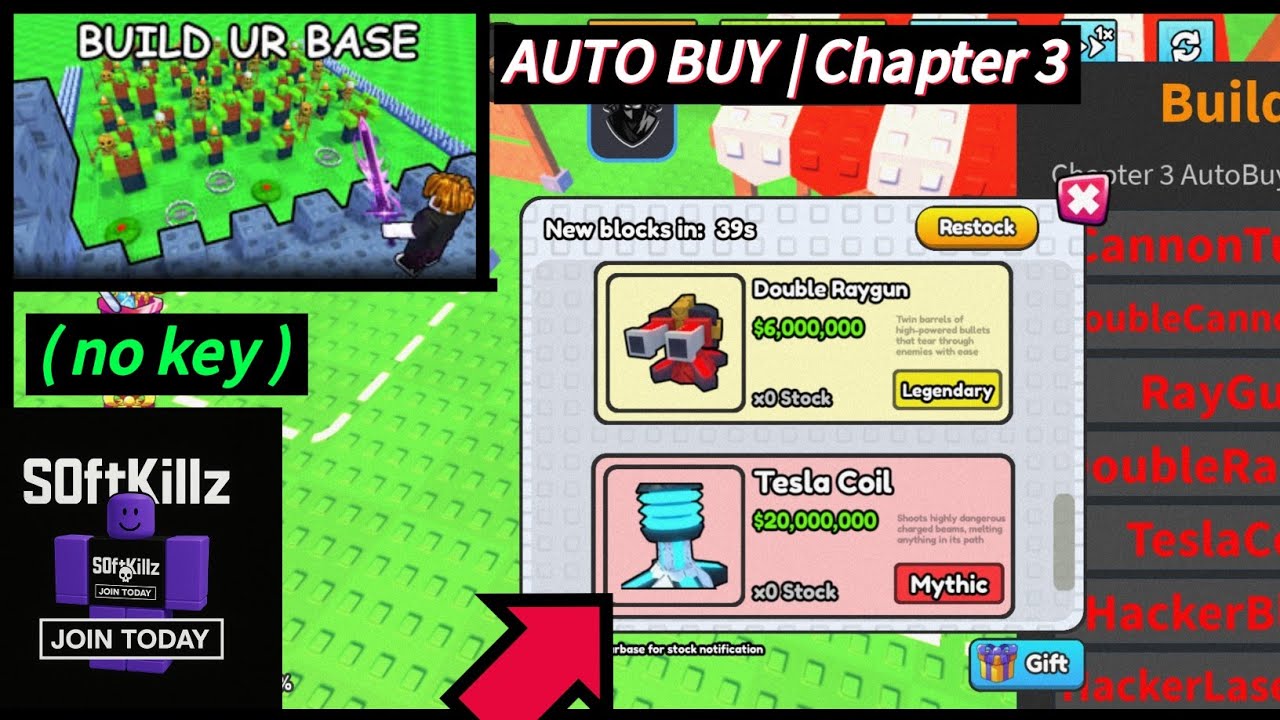 [NEW] BUILD UR BASE SCRIPT | AUTO BUY chapter3 | (NO KEY!) - YouTube