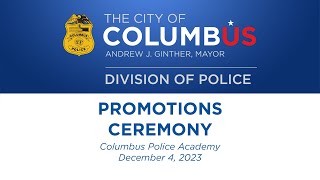 Columbus Division of Police Promotions Ceremony