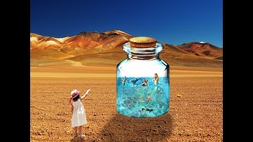 Mermaid inside bottle photo manipulation | photoshop tutorial cs6/cc