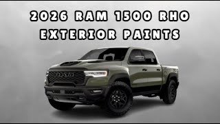 2026 Ram 1500 RHO - Exterior Paints