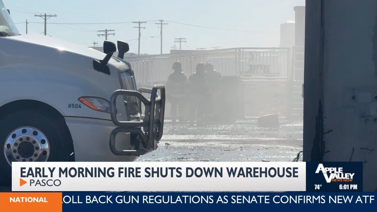 Numerous fire crews respond to 3-alarm fire at Pasco warehouse - YouTube
