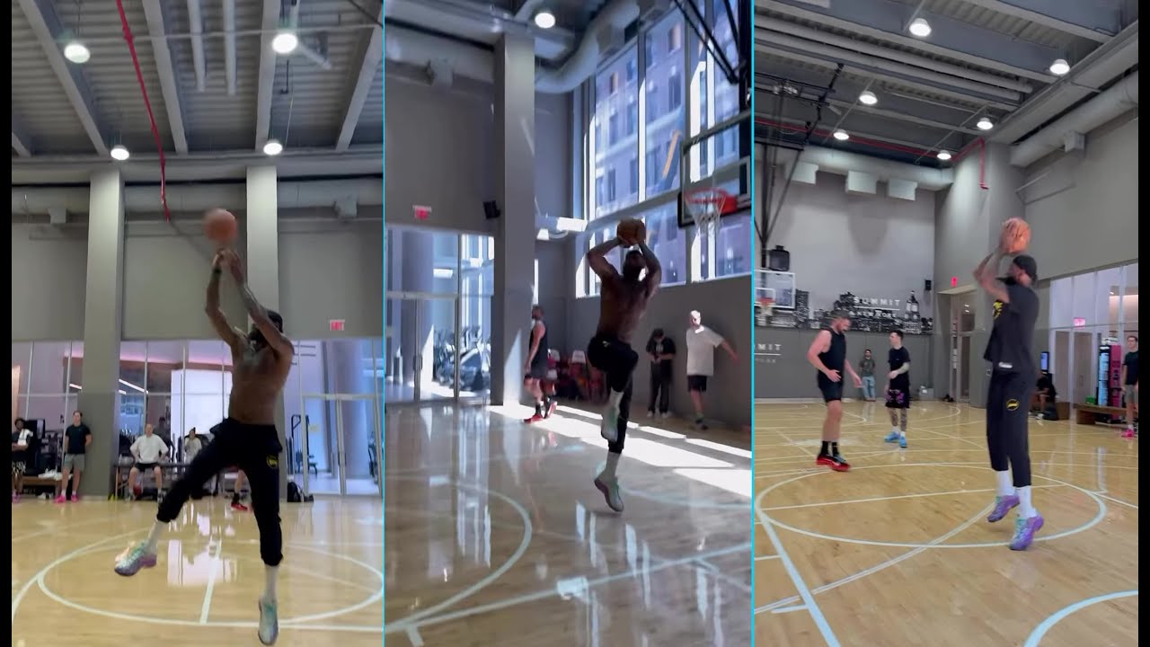 LEBRON JAMES FIRST OFF SEASON WORKOUT WITH KEVIN LOVE SINCE HIS MCL INJURY