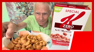 Kellogg Special K Strawberry Creme Protein Zero Sugar Cereal! (asmr)