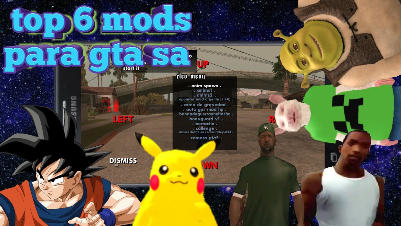 Top 6 mods para gta sa android parte 3 - YouTube