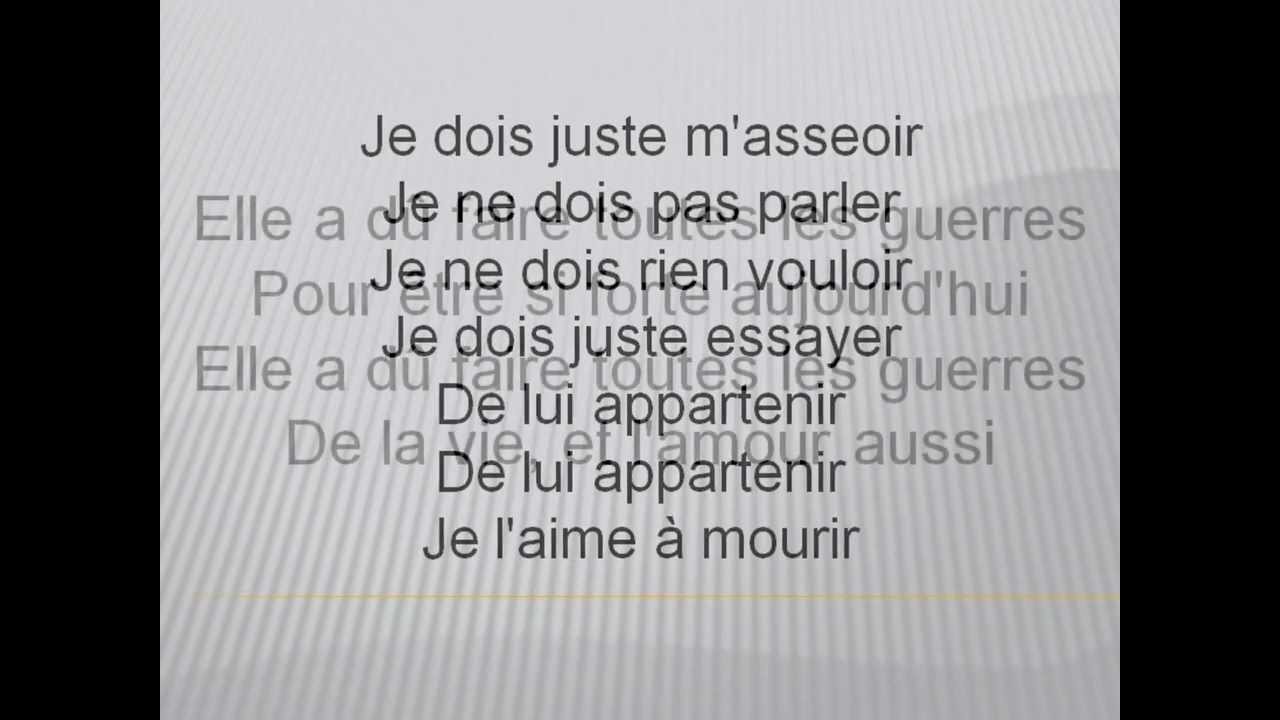Je l'aime à mourir Francis Cabrel Lyrics YouTube
