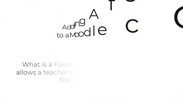 Adding a File and a Folder to a Moodle Course