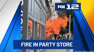 2-alarm fire destroys party supply store in N Portland