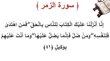 سورة الزمر الأية 41