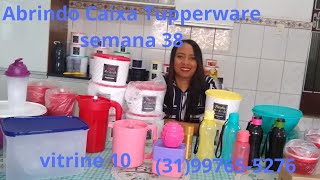 Abrindo Caixa Tupperware semana 38 vitrine 10/19