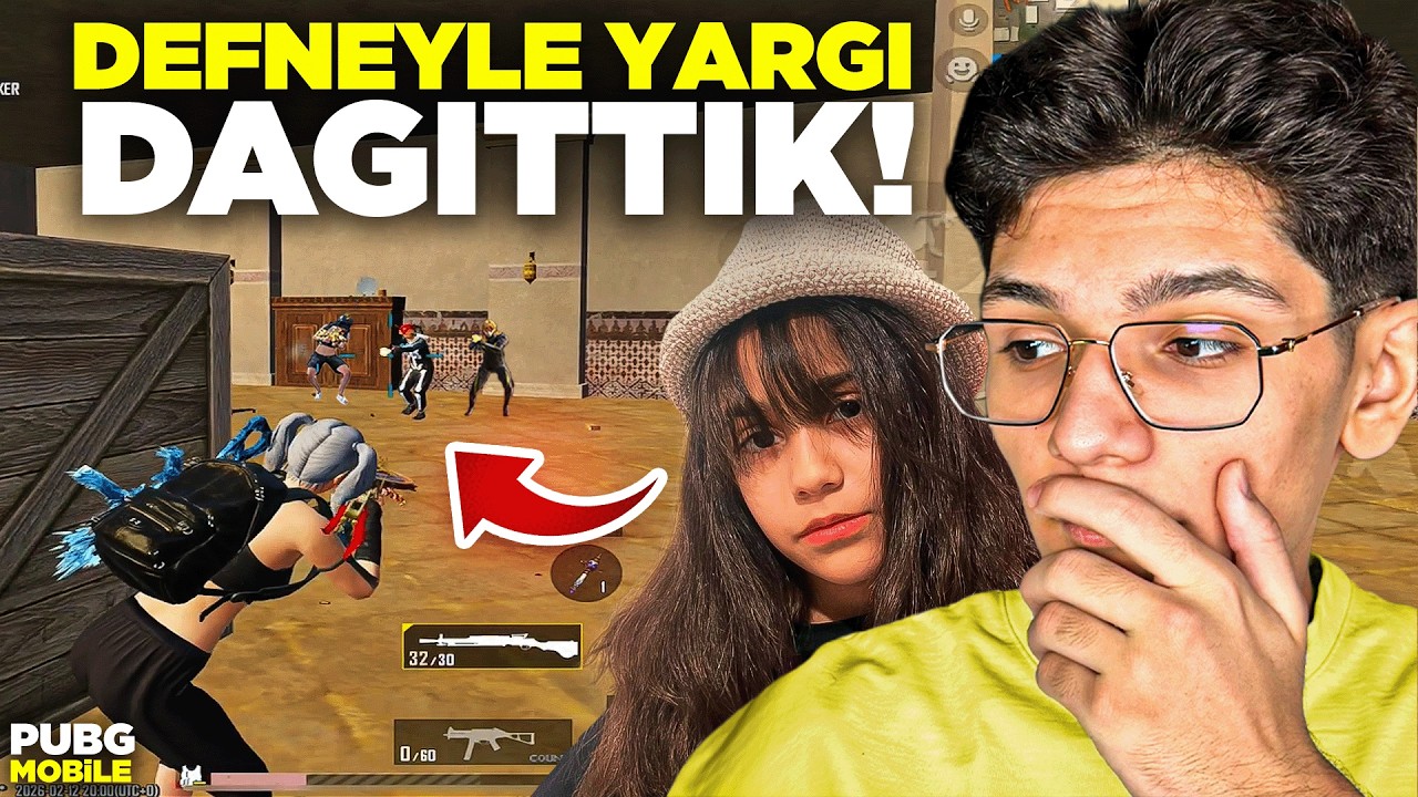 8 YAŞINDAKİ DEFNEYLE YARGI DAĞITTIK! - PUBG MOBİLE